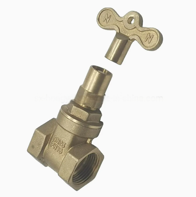 Brass Gate Valve Stop Valve With Key DN25/DN40